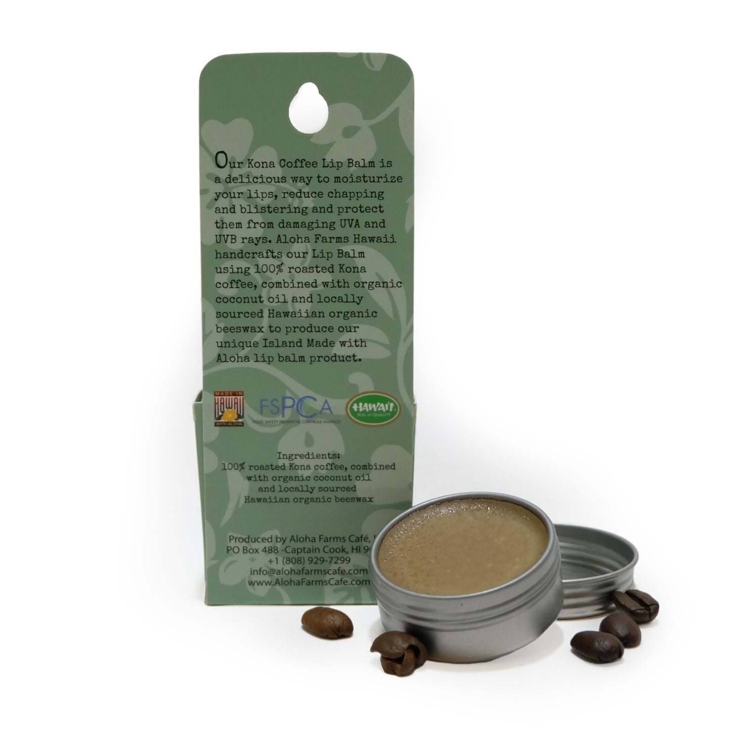 Hawaiian Coffee Lip Balm in Tin Can
