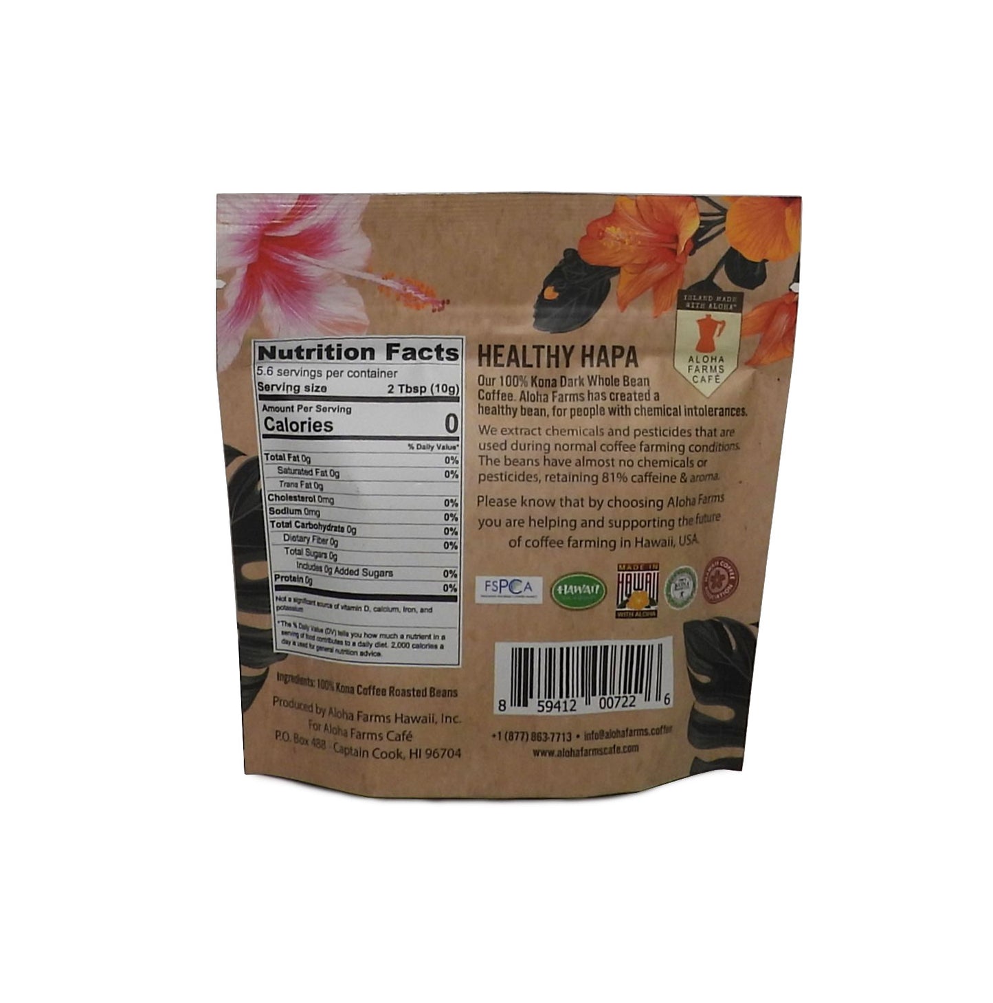 100% Kona Healthy Hapa Ground Coffee 2 oz.