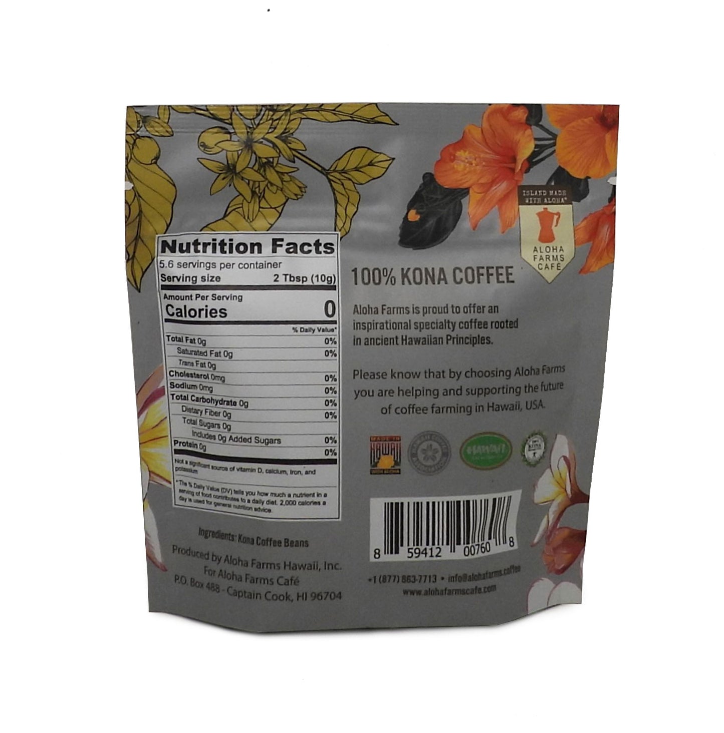 100% Kona Coffee - Ground Coffee 2 oz.