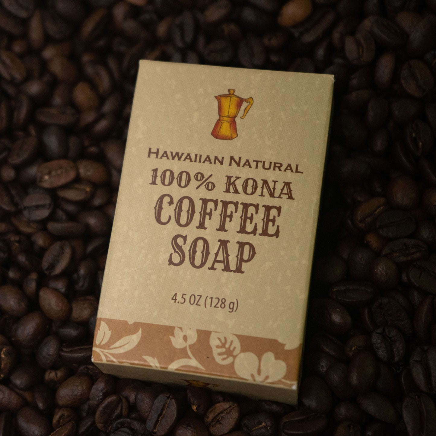 100% Kona Coffee Soap 5 oz. bar in a box