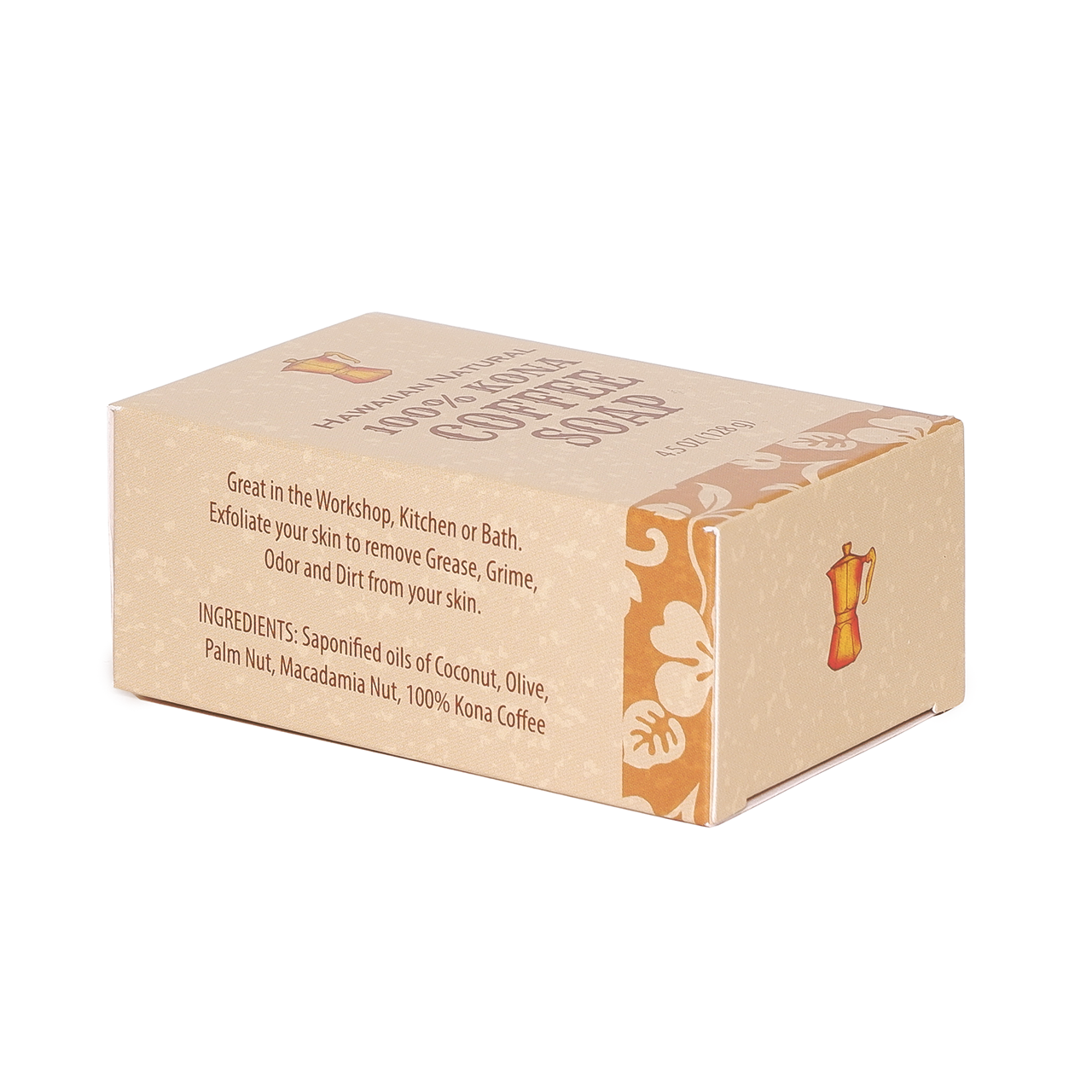 100% Kona Coffee Soap 5 oz. bar horizontal