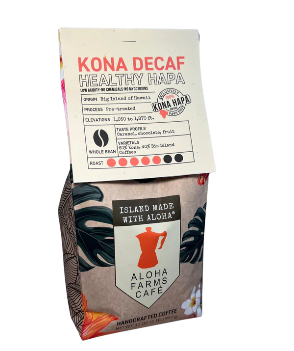 100% Kona Healthy Hapa DECAF - Medium dark roast