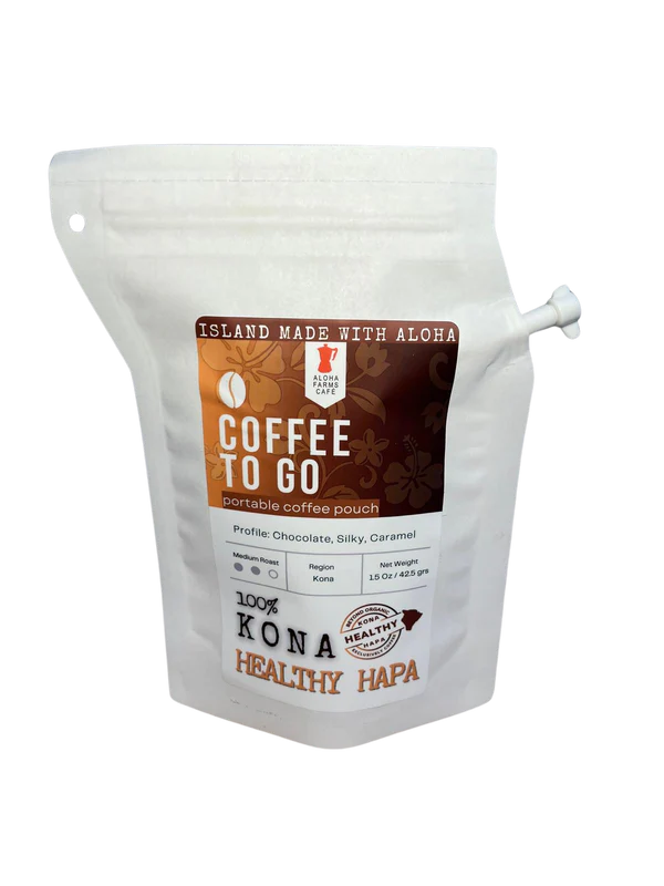 Aloha Farms Café – Ready to go coffee 2 oz. Pouch