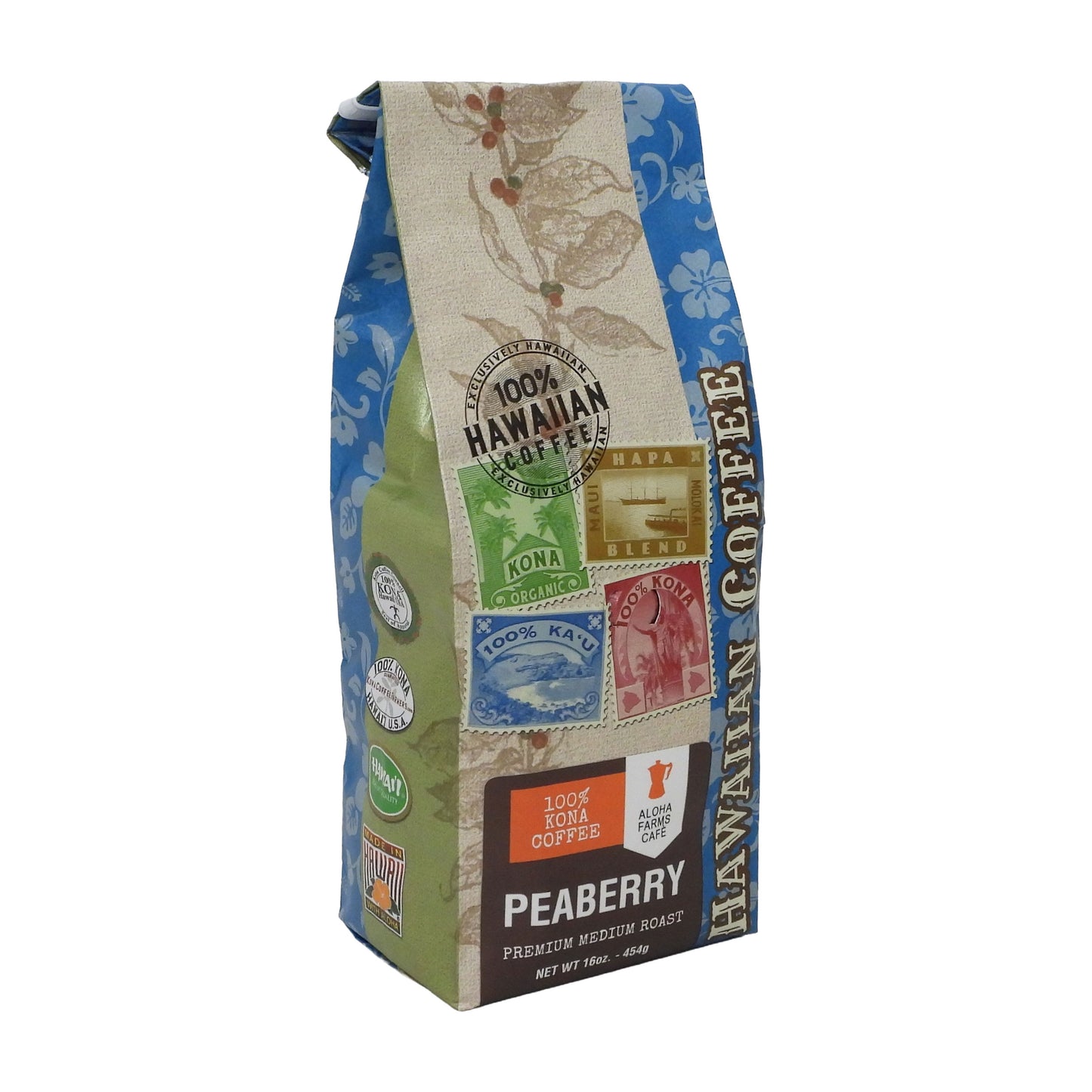 100% KONA Coffee - Peaberry 16 oz.