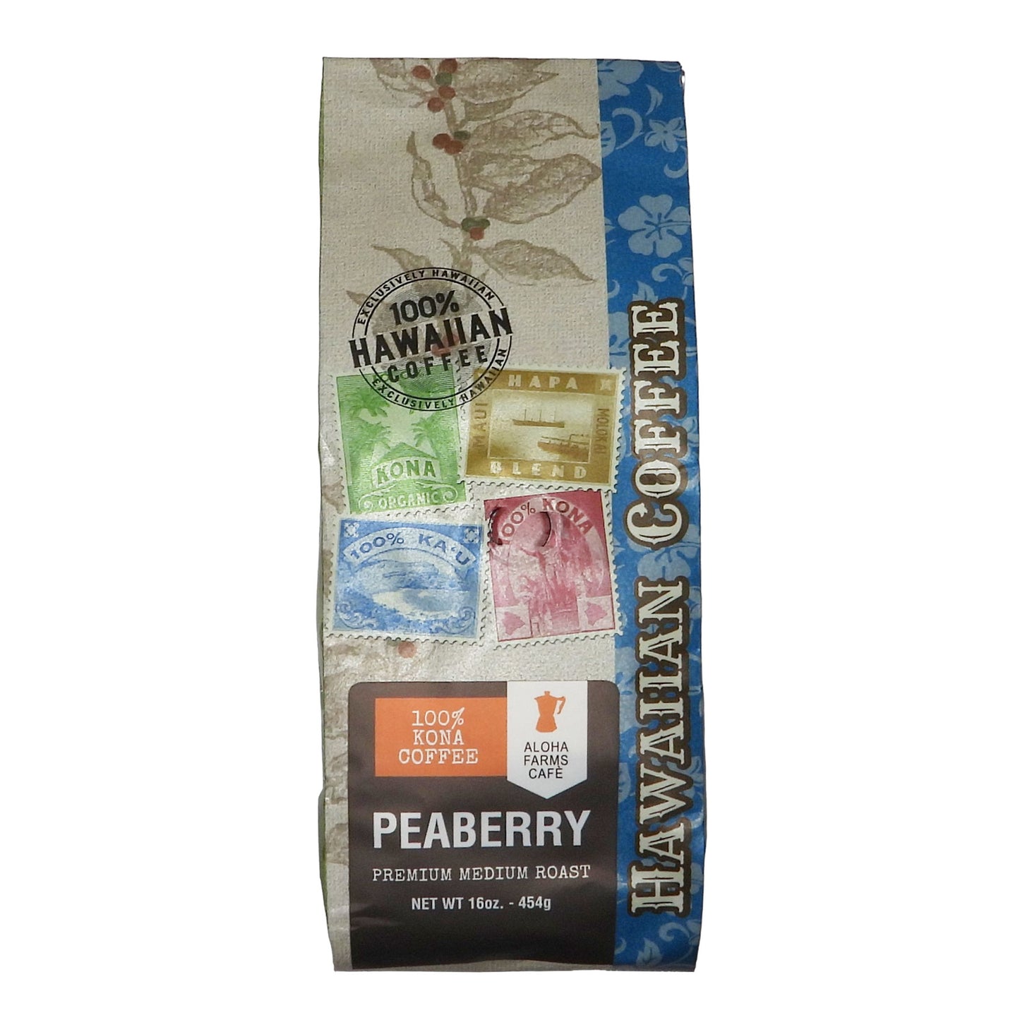 100% KONA Coffee - Peaberry 16 oz.
