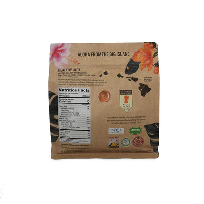 100% Kona Healthy Hapa - Medium dark roast - Whole bean coffee 16 oz.